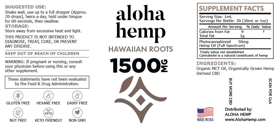 Hawaiian Roots 1500 - AlohaHemp