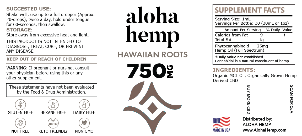 Hawaiian Roots 750 - AlohaHemp